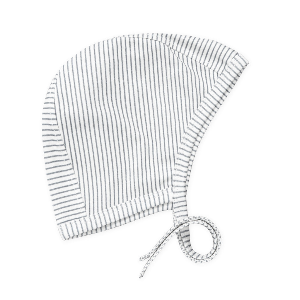 Baby Bonnet - GOTS - Classic Stripes Blue