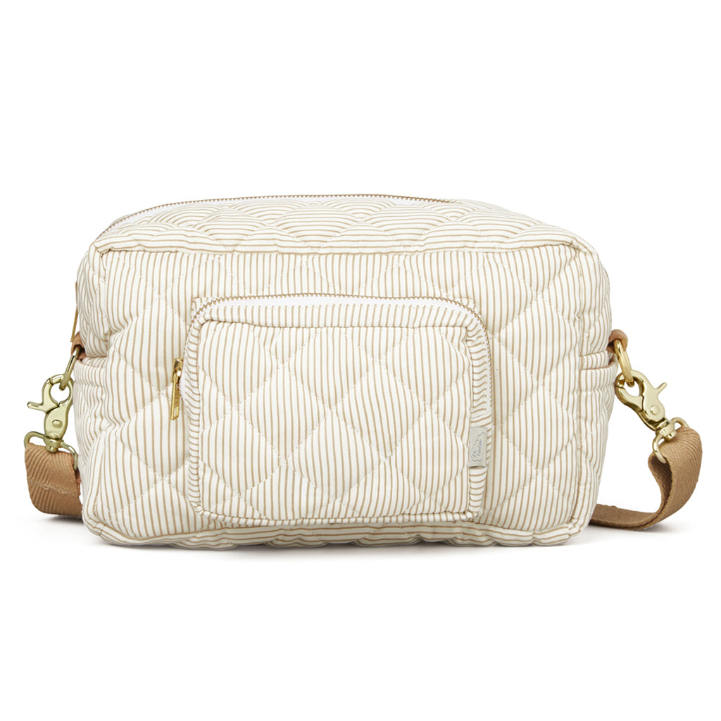 Small Changing Bag - OCS Classic Stripes Camel