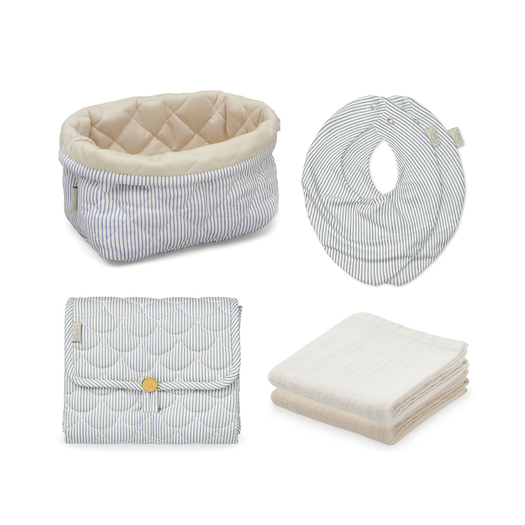 Birth Gift: Baby Care Set - Classic Stripes Blue