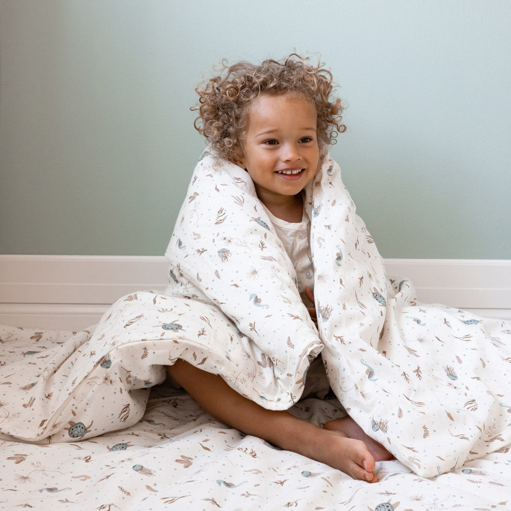 Bedding set, Junior, 100x140cm - GOTS - Sea Garden