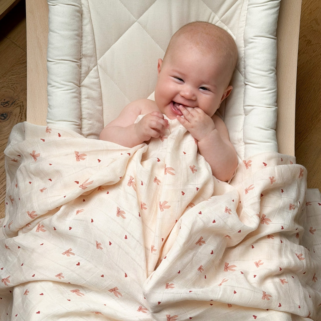 Swaddle - GOTS - Bows