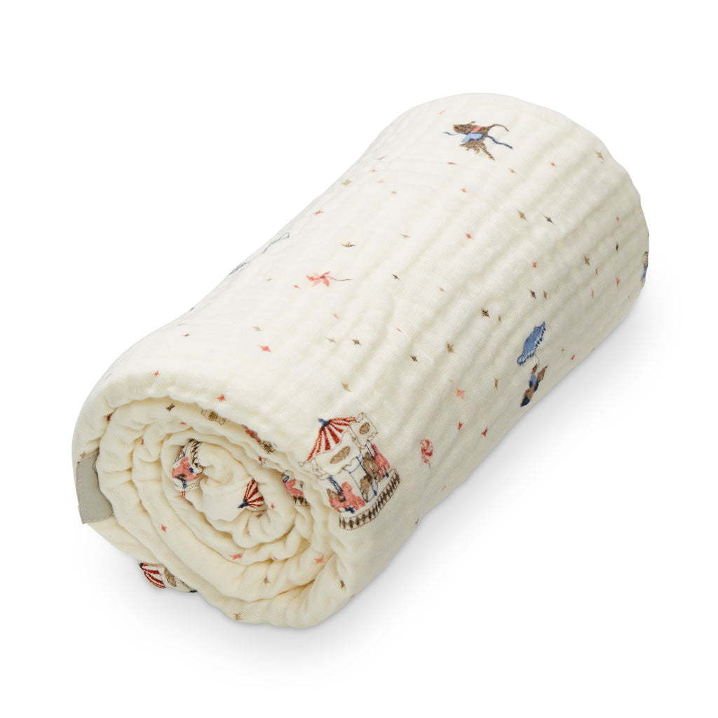 Muslin Baby Blanket - GOTS - Carousel