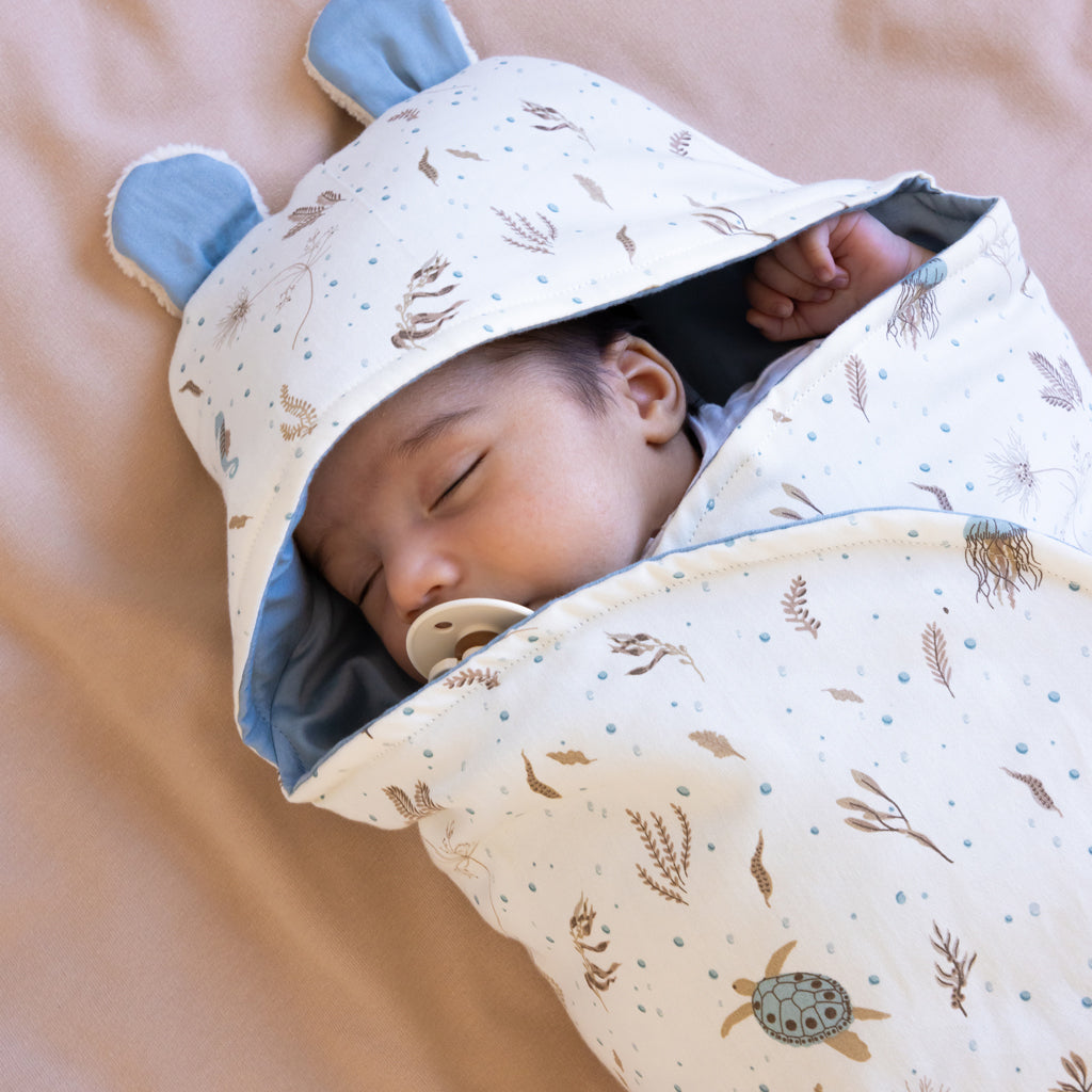 Bear Swaddle - OCS - Sea Garden