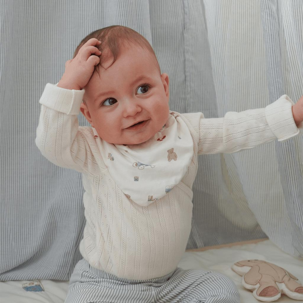 Bandana Bib, Jersey, 2-Pack - GOTS - Vintage Toys