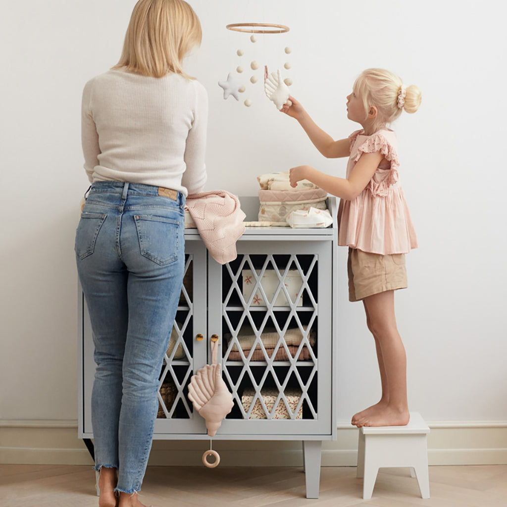 Harlequin Changing Table, FSC Mix - Classic Grey