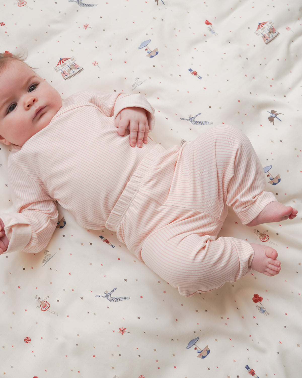 Wrap-around Body Milla, 56 cm - GOTS - Classic Stripes Rose