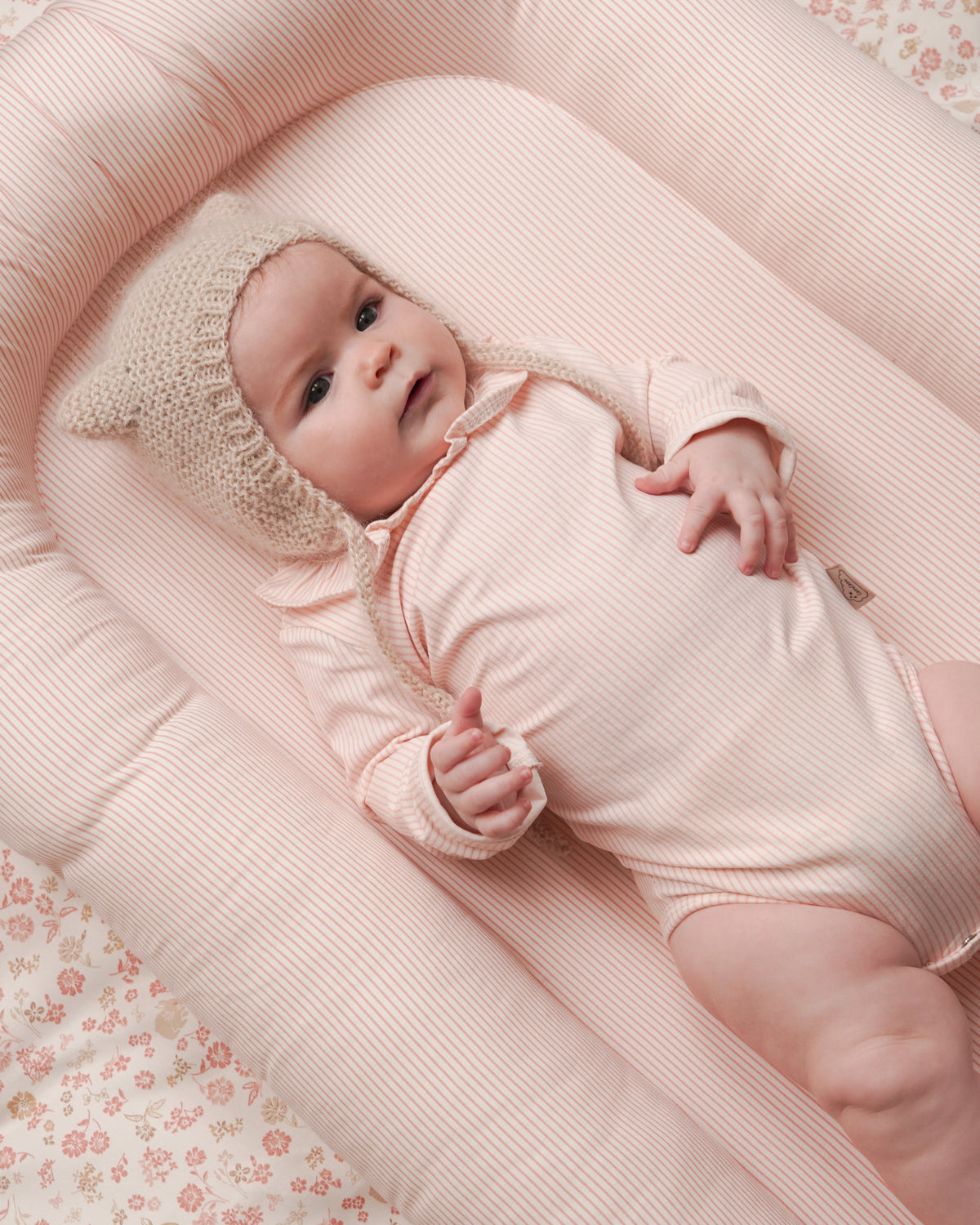 Long Sleeved Body Holly, 56 cm - GOTS - Classic Stripes Rose