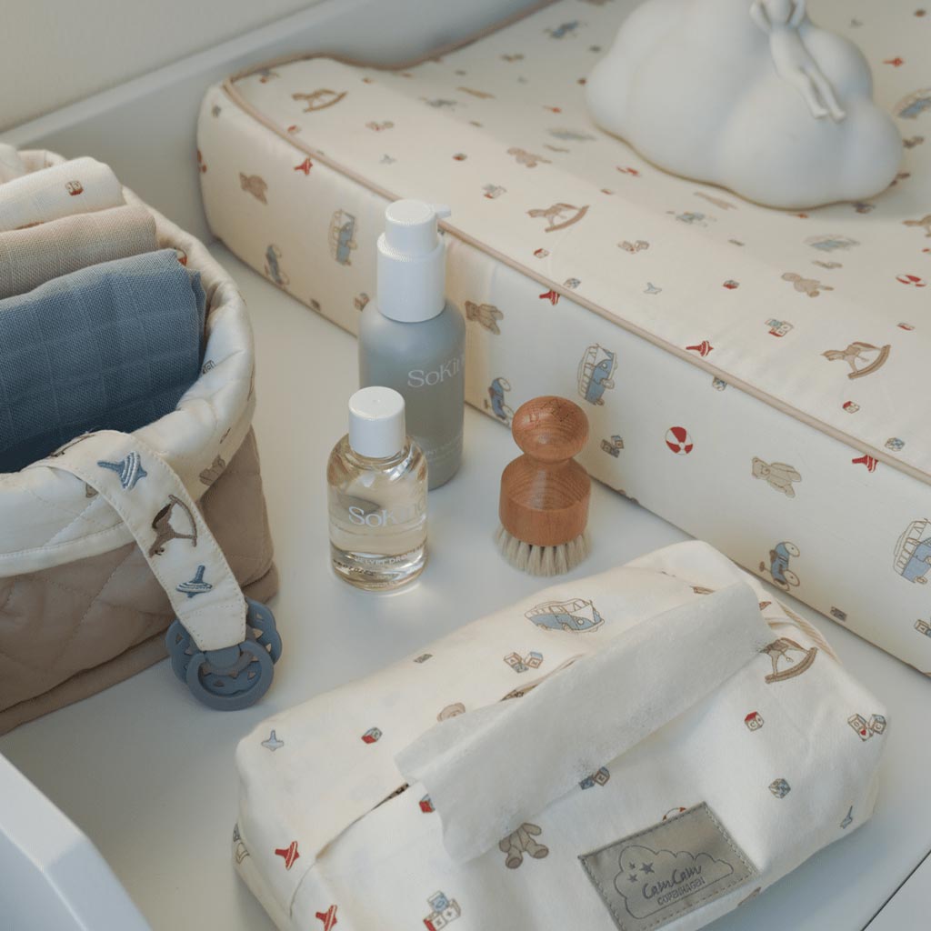 Embroidered Pacifier Holder - GOTS - Vintage Toys