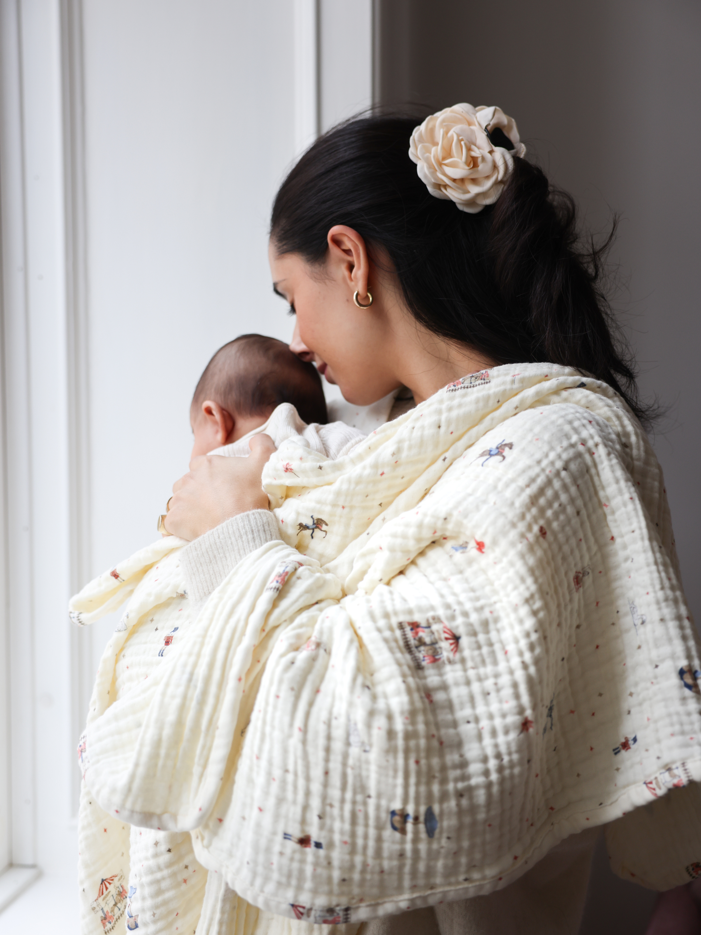 Muslin Baby Blanket - GOTS - Carousel