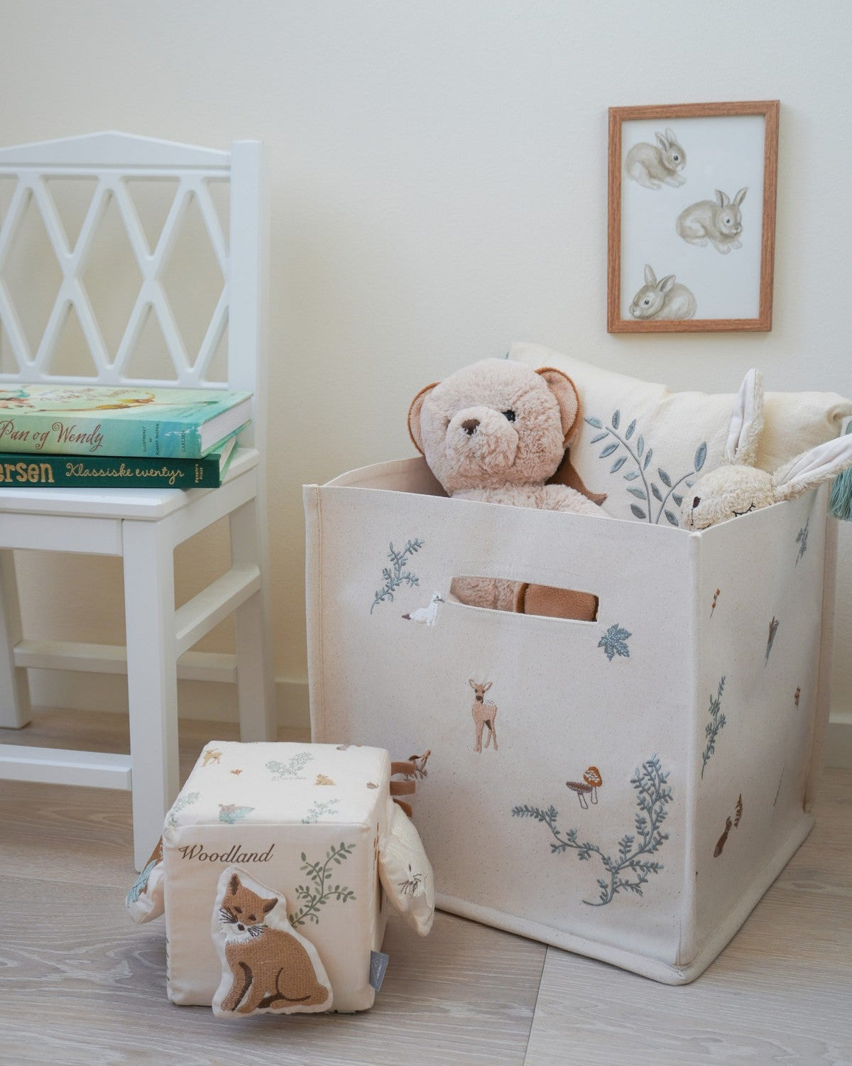 Canvas Storage Basket - GOTS - Woodland