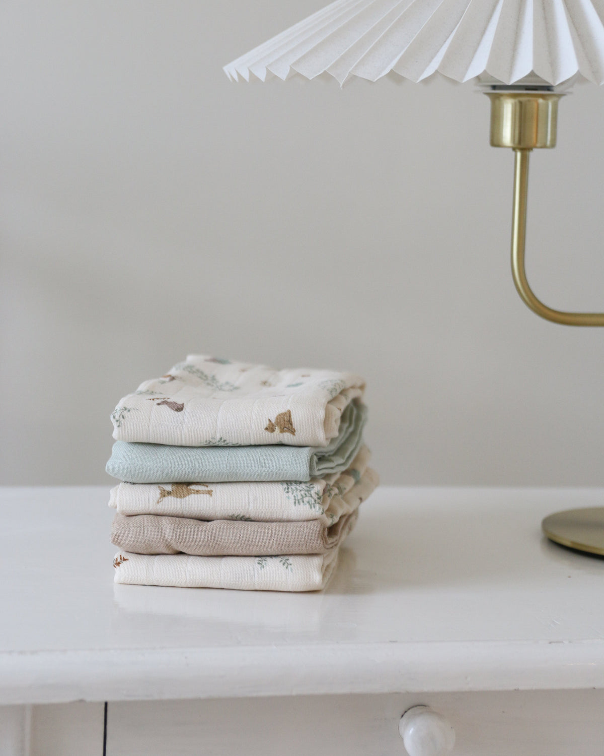 Muslin Cloth, Printed, 2-pack - GOTS - Woodland