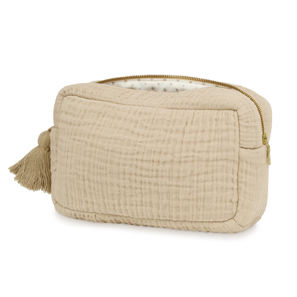 Muslin Toiletry Bag - OCS - Latte