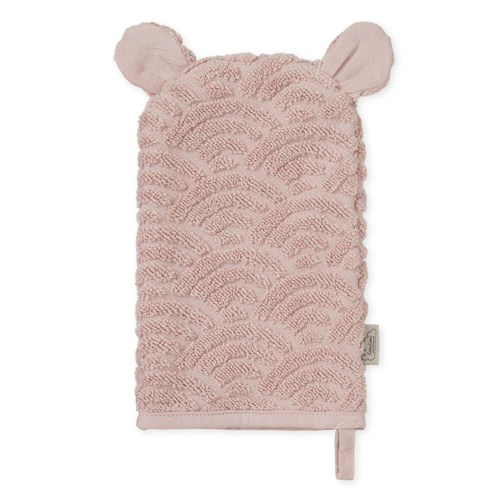 Wash Glove w/ ears - GOTS Dusty Rose