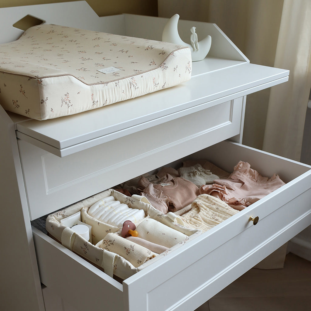 Luca Changing Table Dresser - White