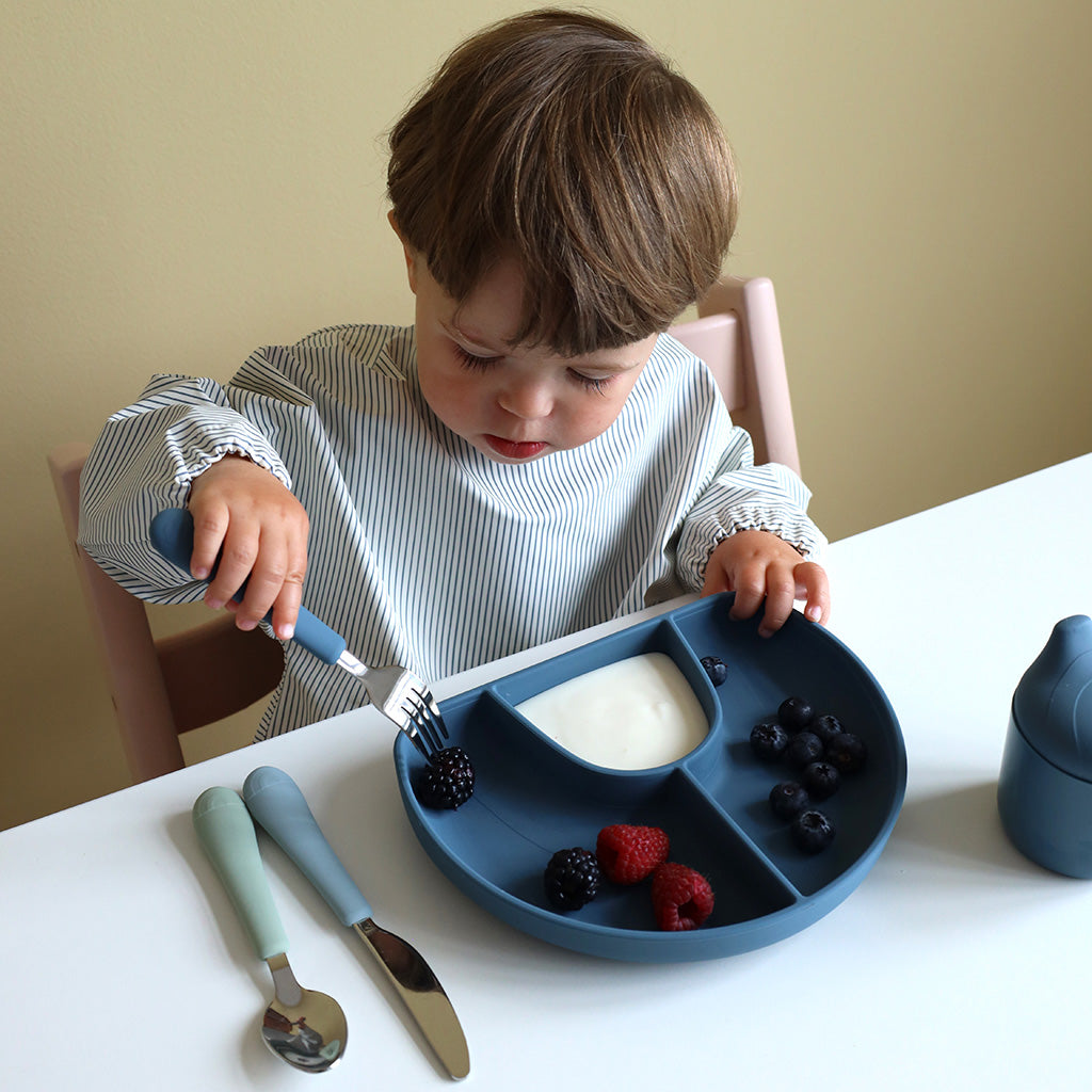 Bib, Sleeved - Classic Stripes Blue