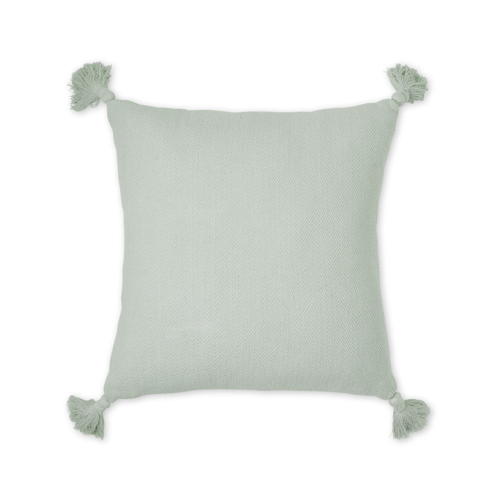 Green tassel outlet cushion