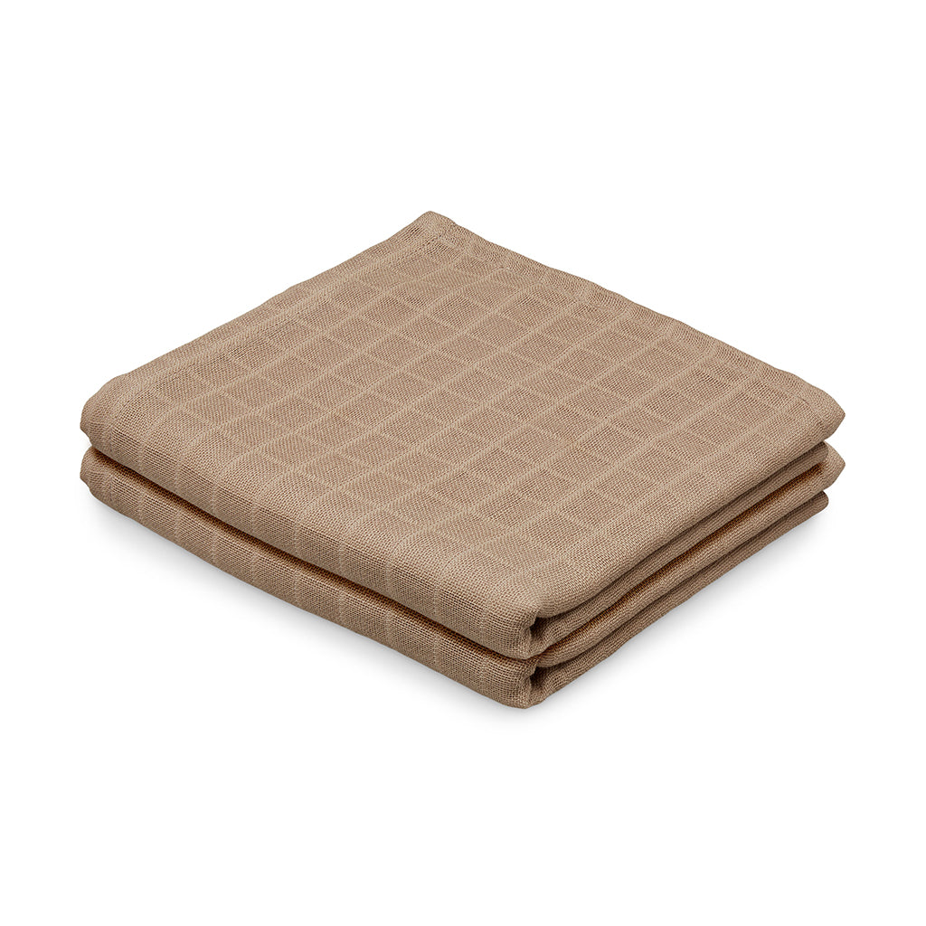 Muslin Cloth, 2-pack - GOTS Camel