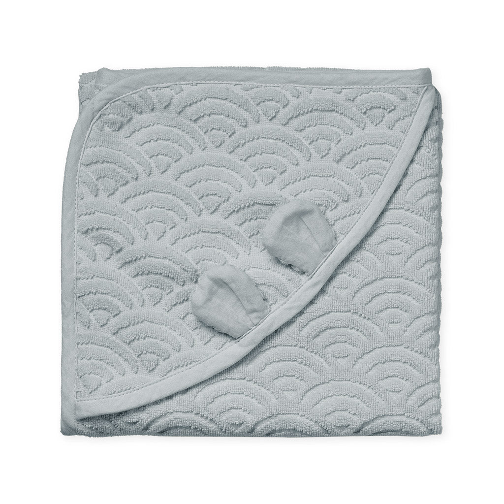 Towel, Baby, hooded w/ ears - GOTS Classic Grey