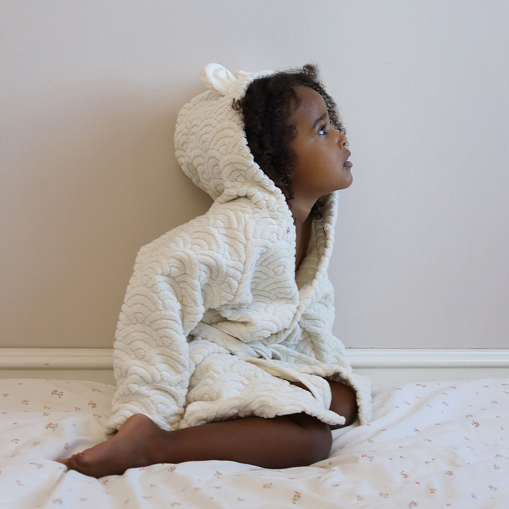 Towel, Junior, Hooded w/ ears - GOTS Off-White