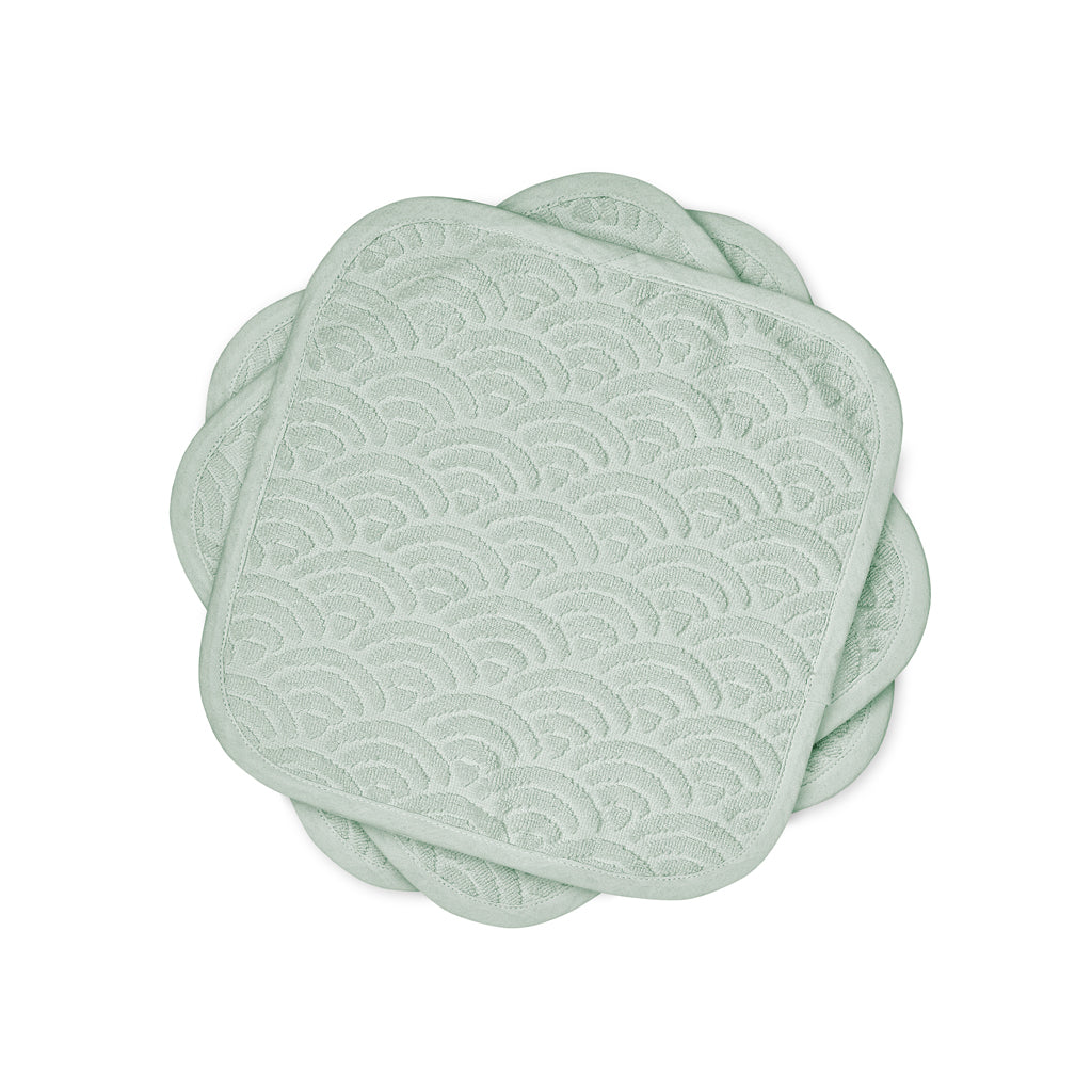 Washcloth, 3-pack - GOTS Dusty Green