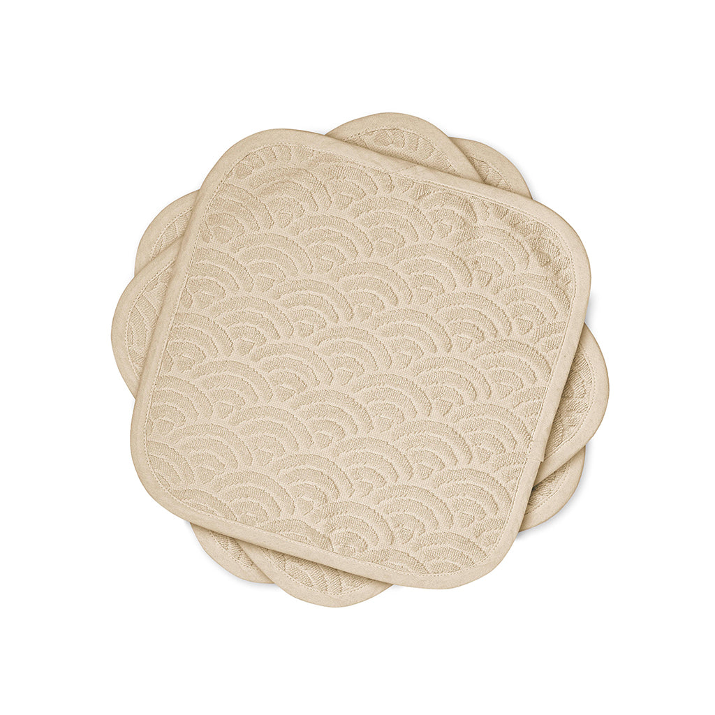 Washcloth, 3-pack - GOTS Almond