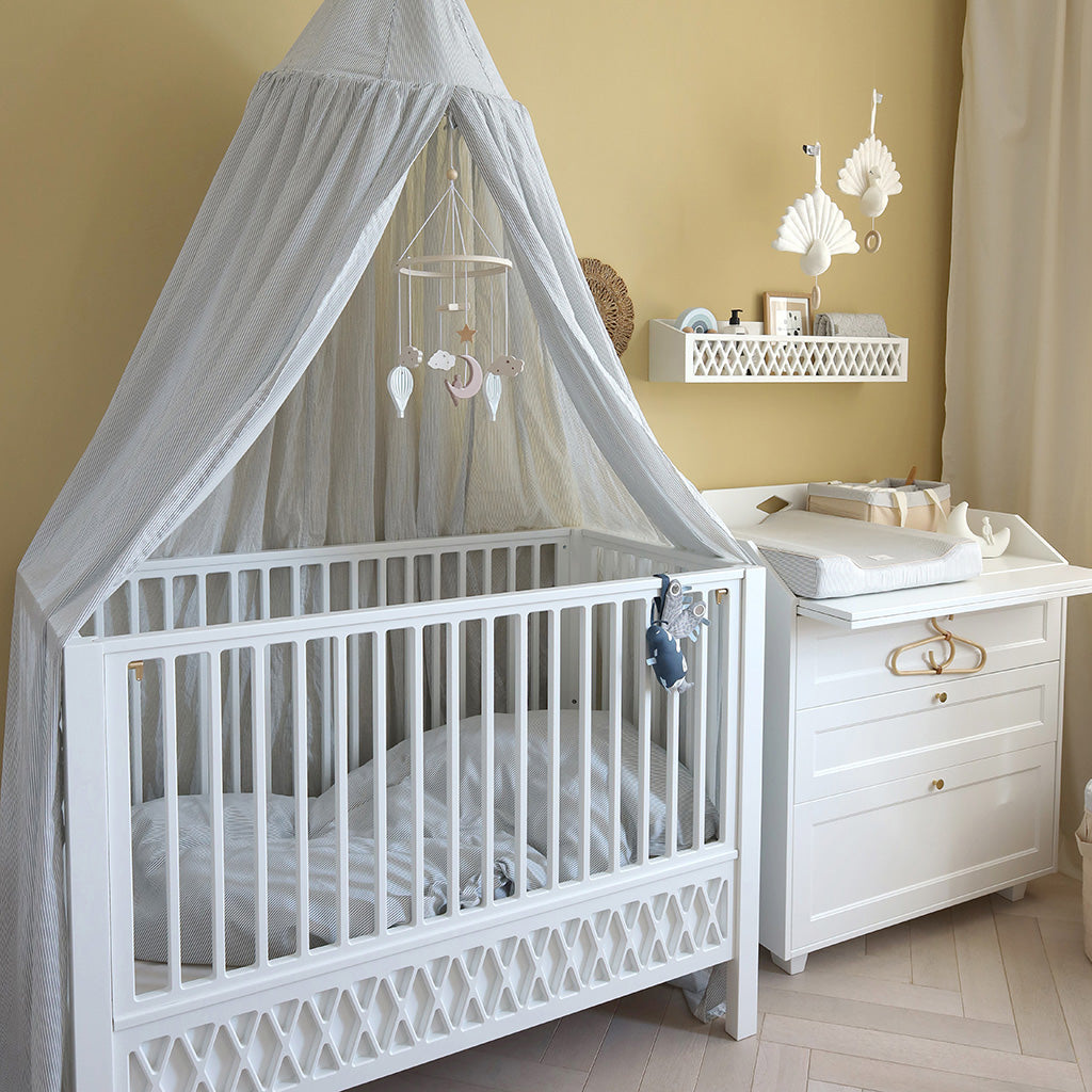 Luca Changing Table Dresser - White