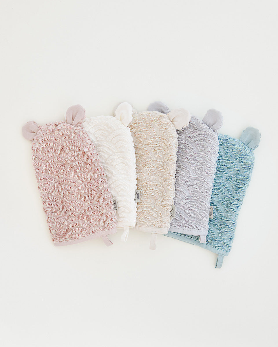 Wash Glove w/ ears - GOTS Dusty Rose