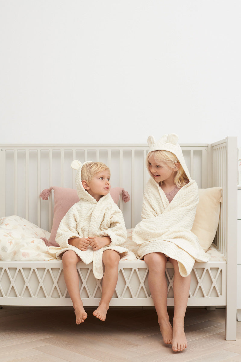 Towel, Junior, Hooded w/ ears - GOTS Off-White