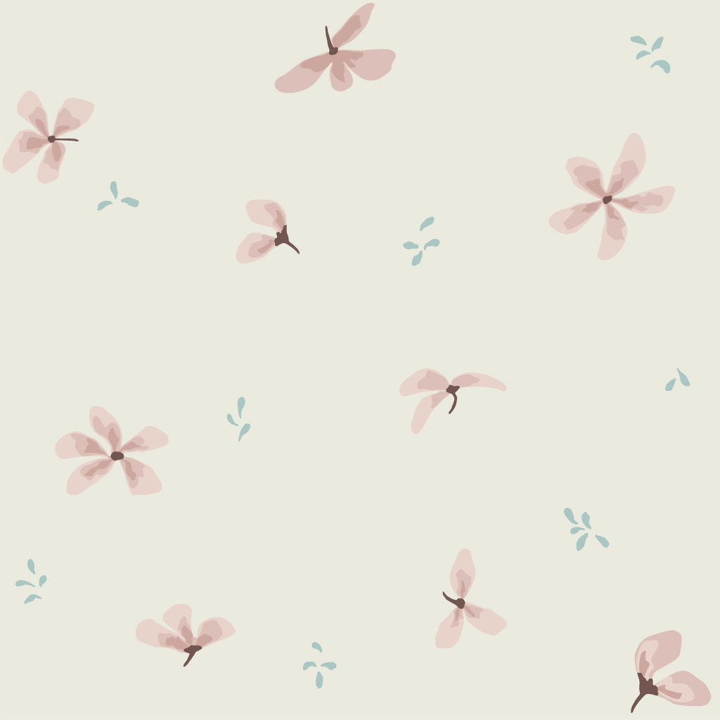 Muslin Cloth, Printed, 2-pack - GOTS Windflower Creme