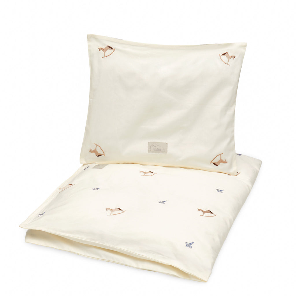 Embroidered Baby Bedding Set, 70x100cm - GOTS - Vintage Toys