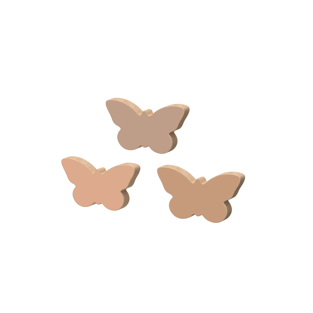 Wooden Butterfly Hooks, 3-pack - FSC 100%