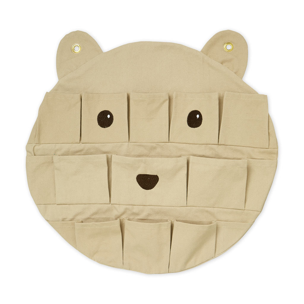 Hanging Organizer - Bear - GOTS - Latte