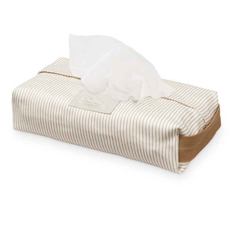 Wet Wipe Cover - GOTS Classic Stripes Camel