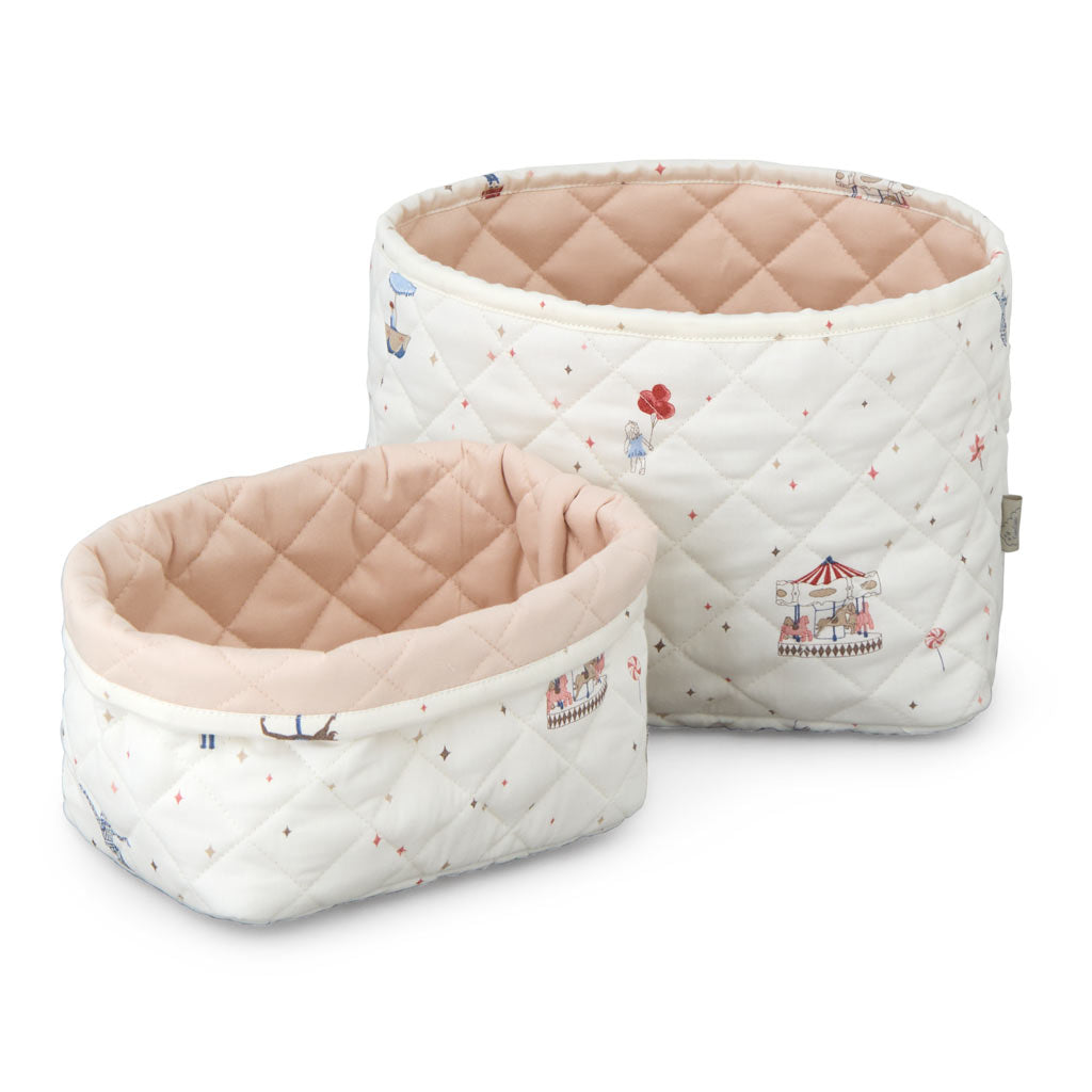 Quilted Storage Basket, Set of Two - OCS - Carousel