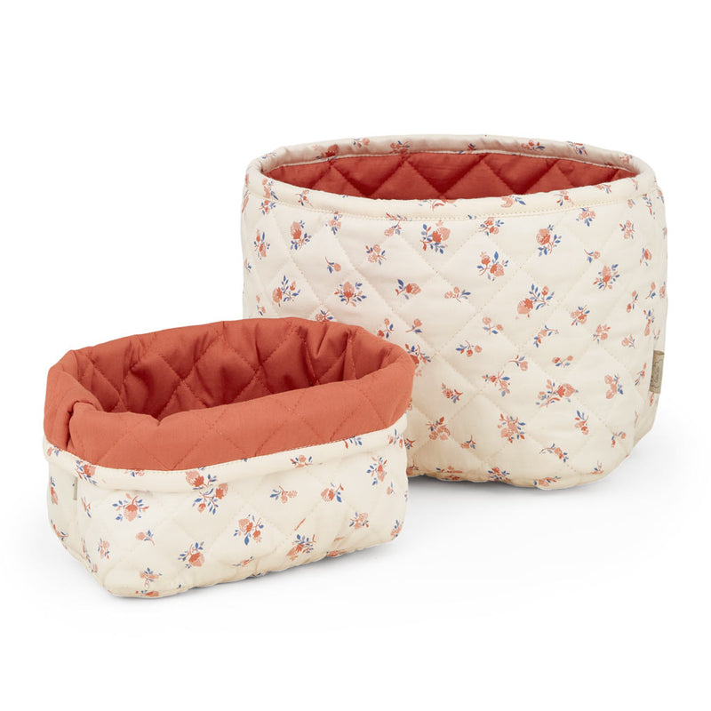 Quilted Storage Basket, Set of Two - OCS - Augusta