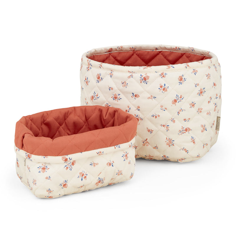 Quilted Storage Basket, Set of Two - OCS - Berries