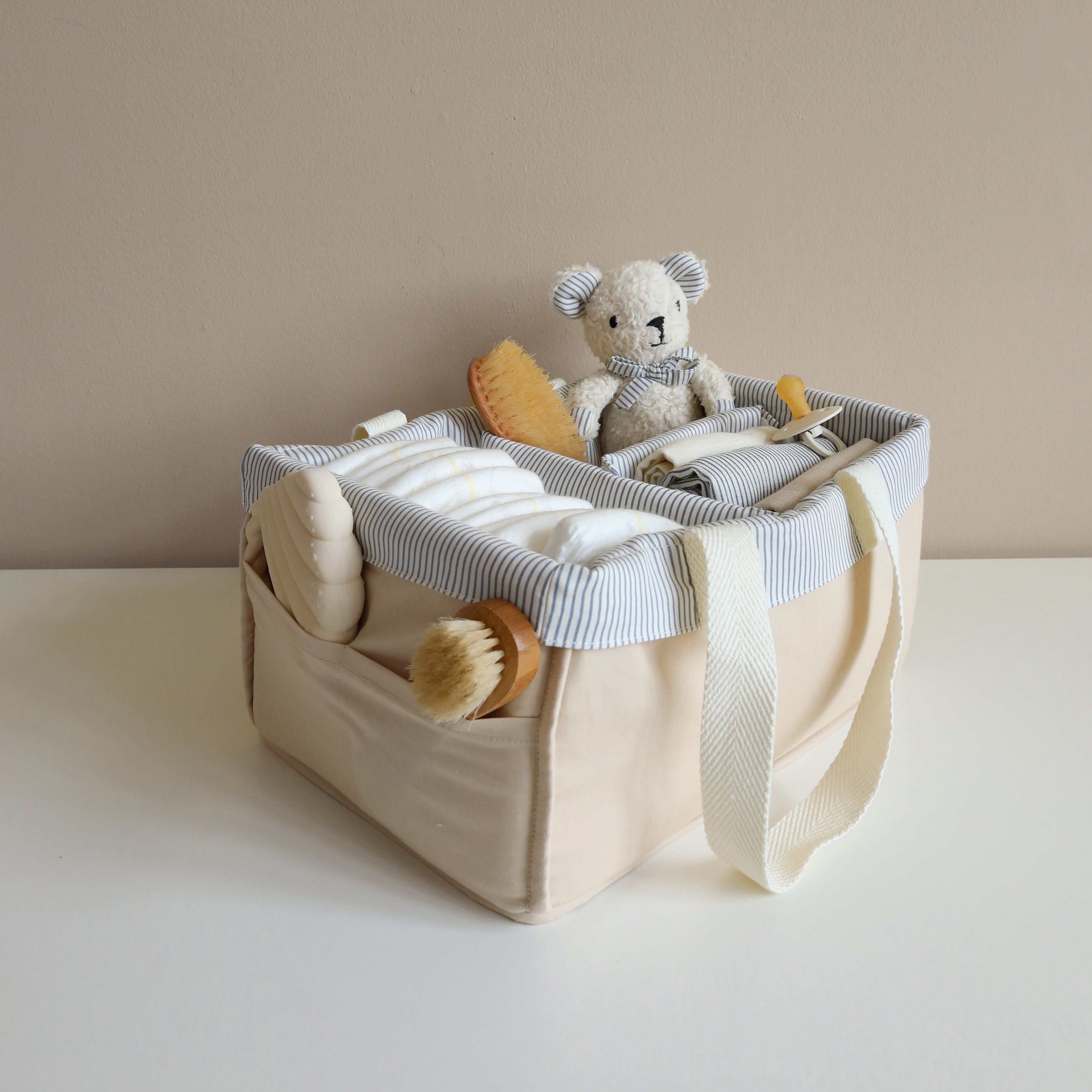 Diaper Caddy - OCS Classic Stripes Blue