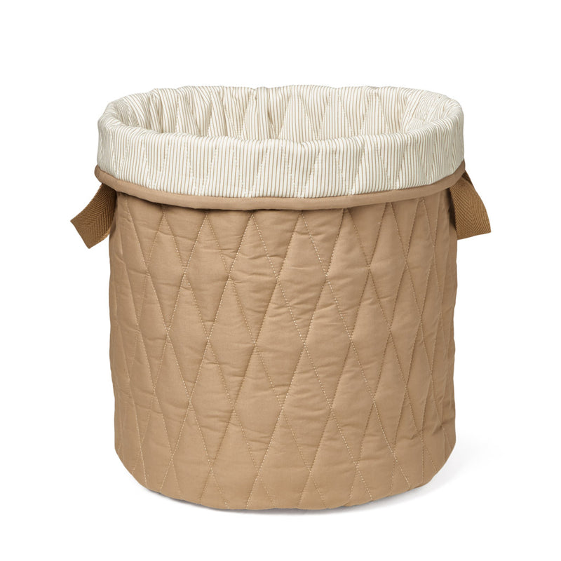 Fabric Storage Basket - OCS Classic Stripes Camel