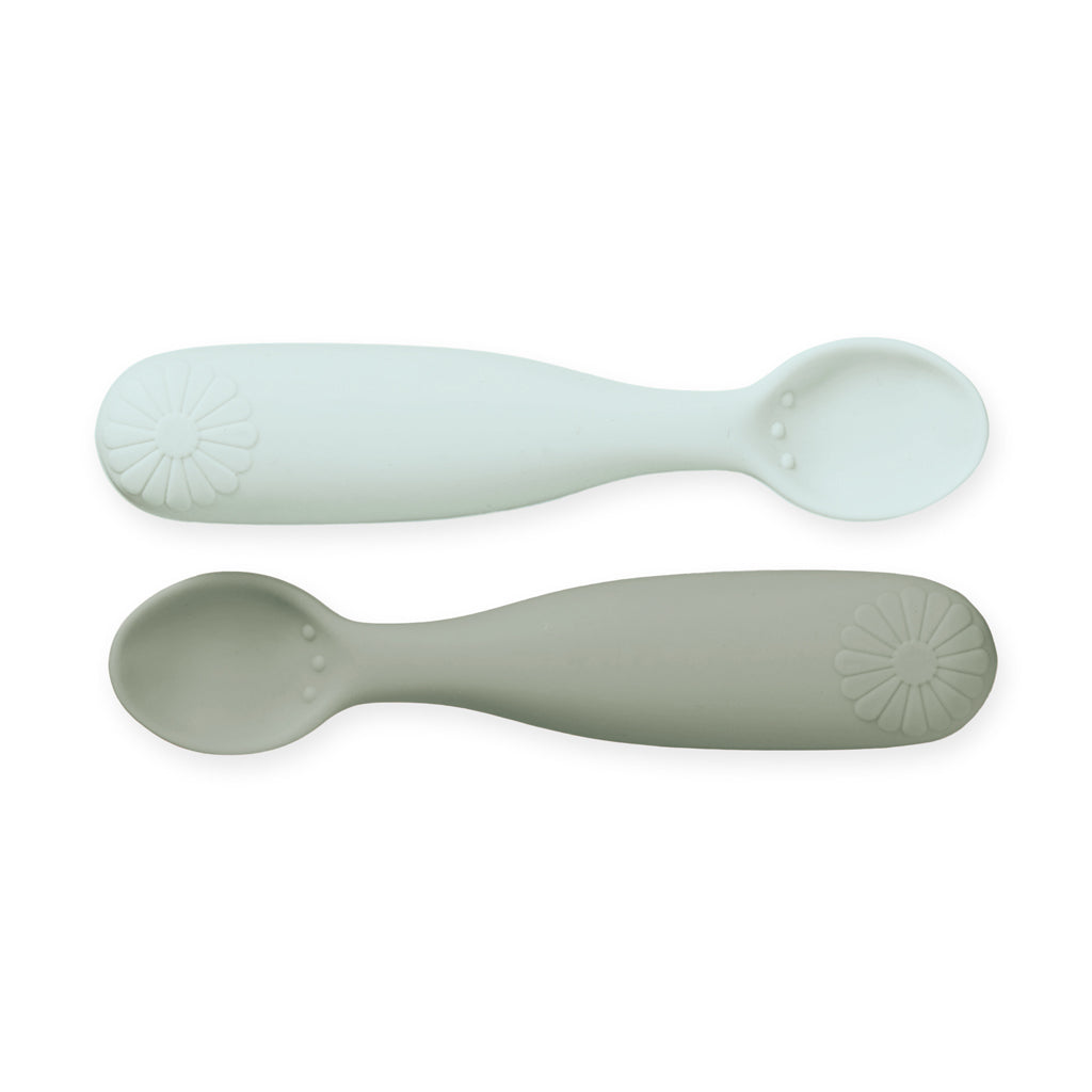 Flower Spoons, 2-pack - Olive Mix