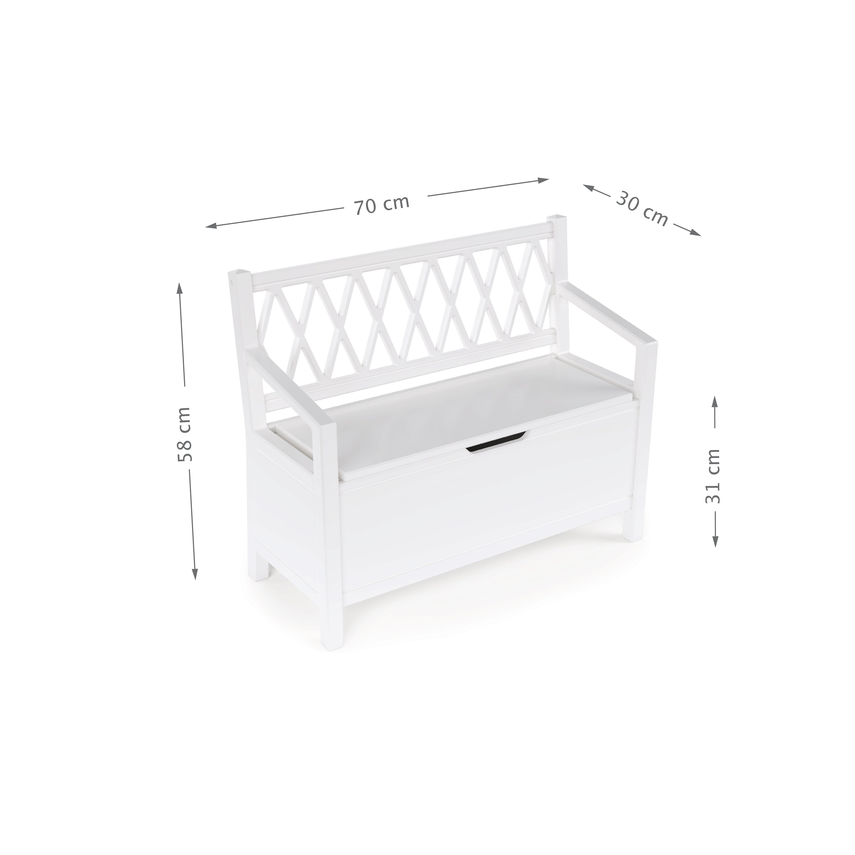 Harlequin Kids Storage Bench - FSC Mix - White