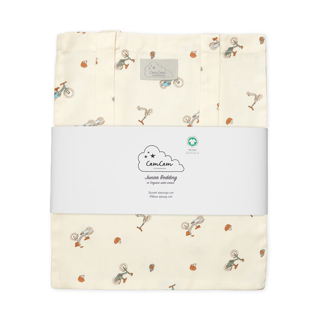 Bedding set, Junior, 100x140cm - GOTS - Bicycles