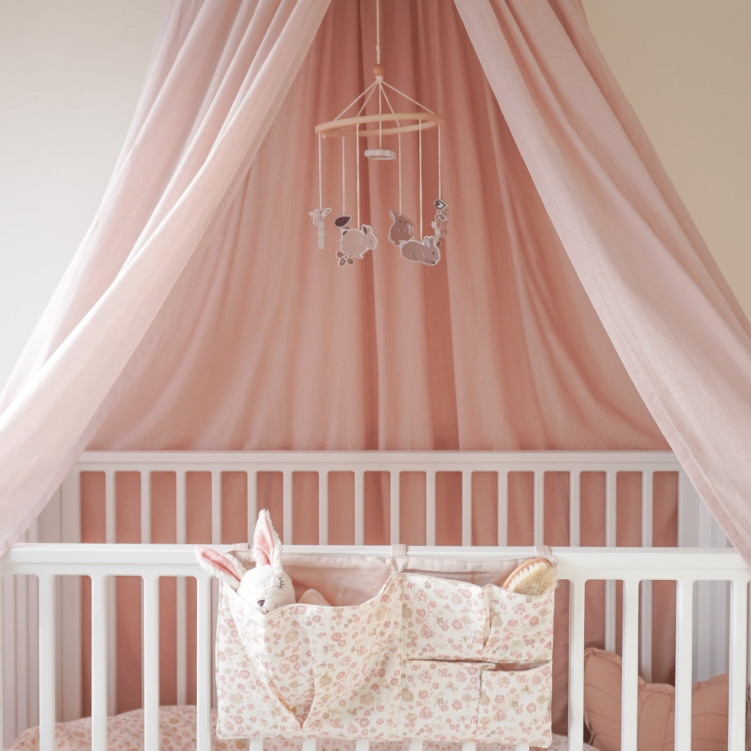 Bed Canopy - GOTS Dusty Rose