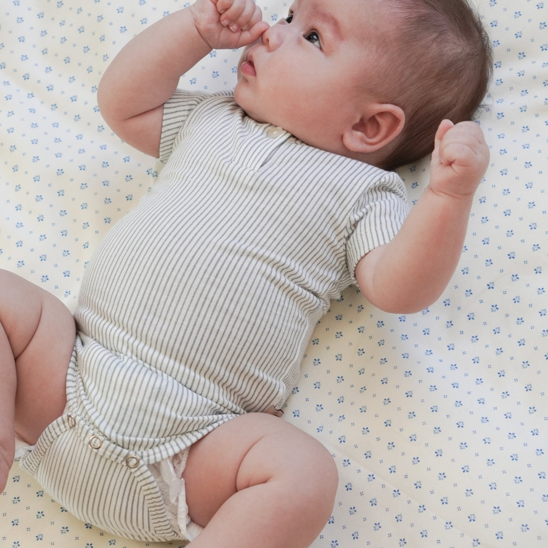 Short Sleeved Body Elliot - GOTS - Classic Stripes Blue