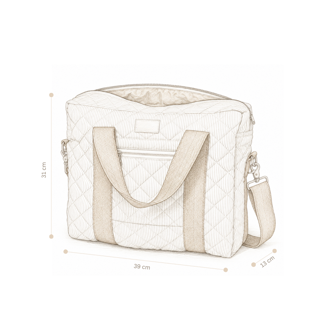 Changing Bag w/pram straps - OCS - Classic Stripes Blue