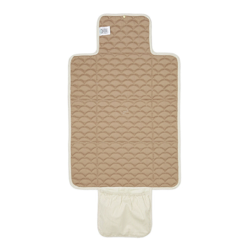 Changing Mat, Quilted - OCS Classic Stripes Camel