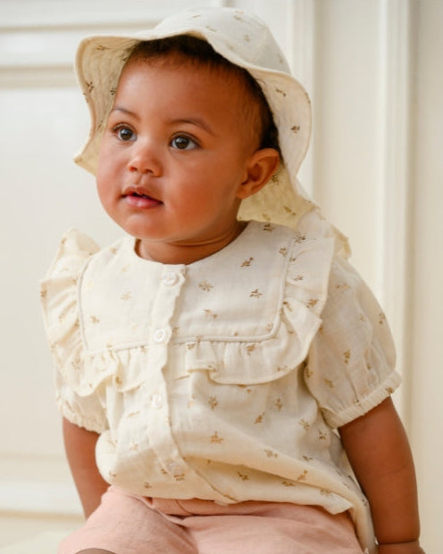 Lou Sun Hat - GOTS - Gold Flower