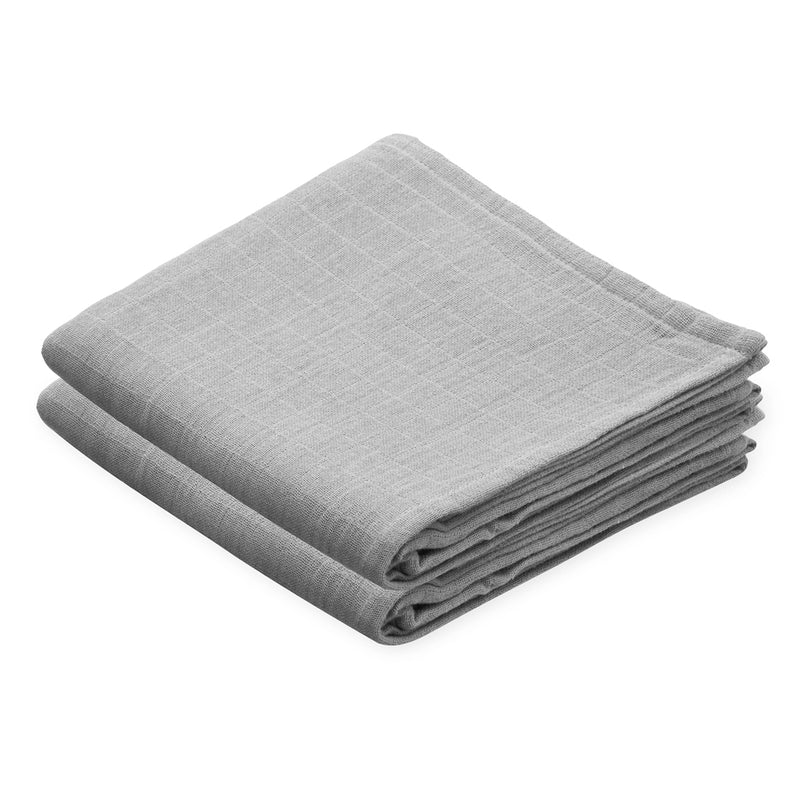 Muslin Cloth, 2-pack - GOTS Grey