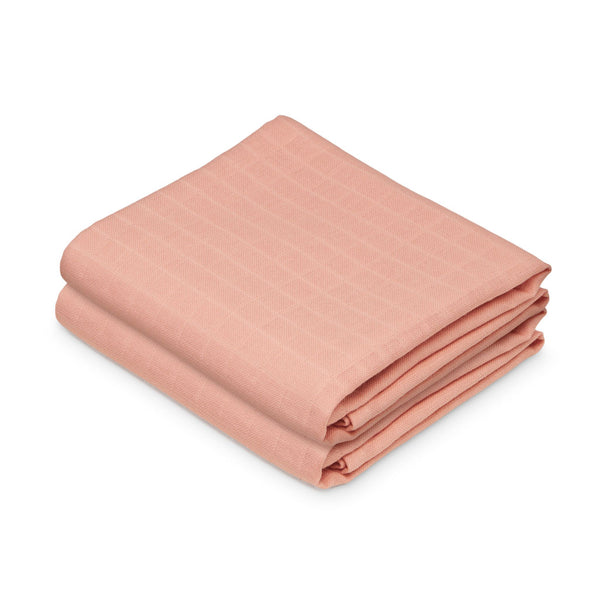 Muslin Cloth, 2-pack - GOTS - Sorbet
