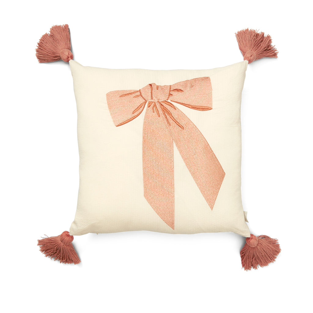 Embroidered Cushion - OCS - Bows