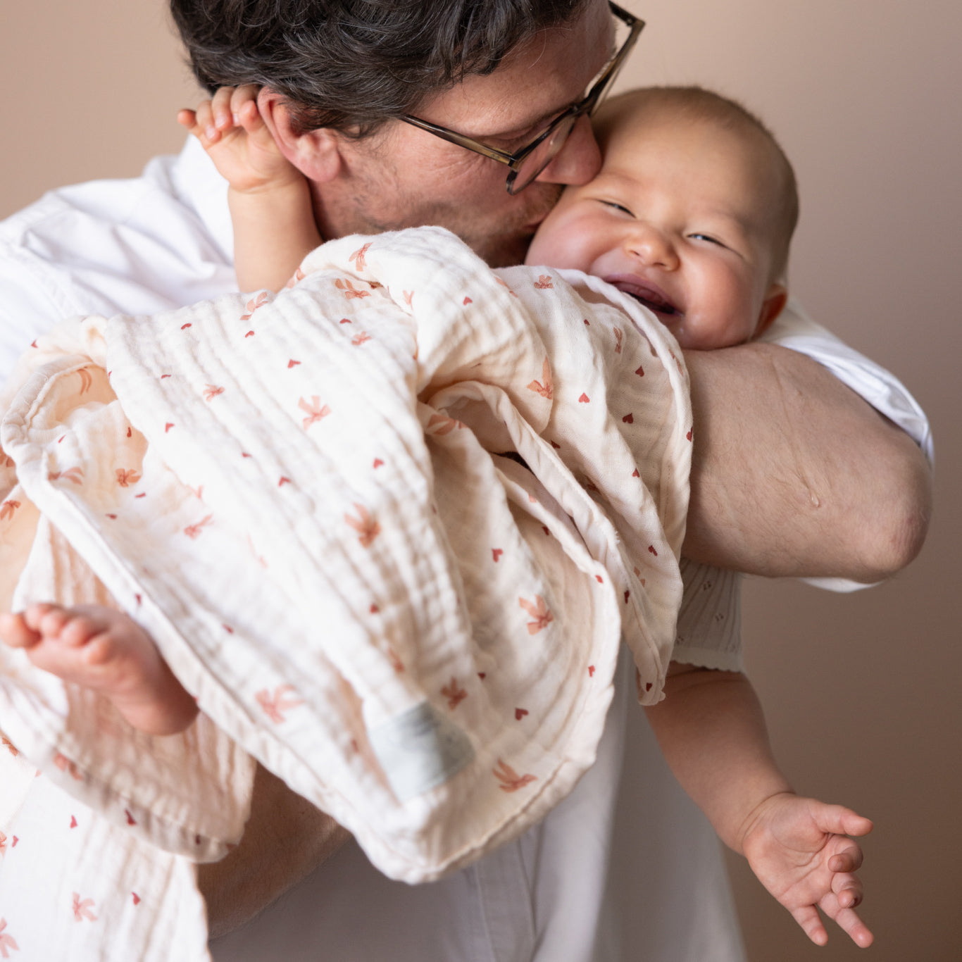 Muslin Baby Blanket - GOTS - Bows